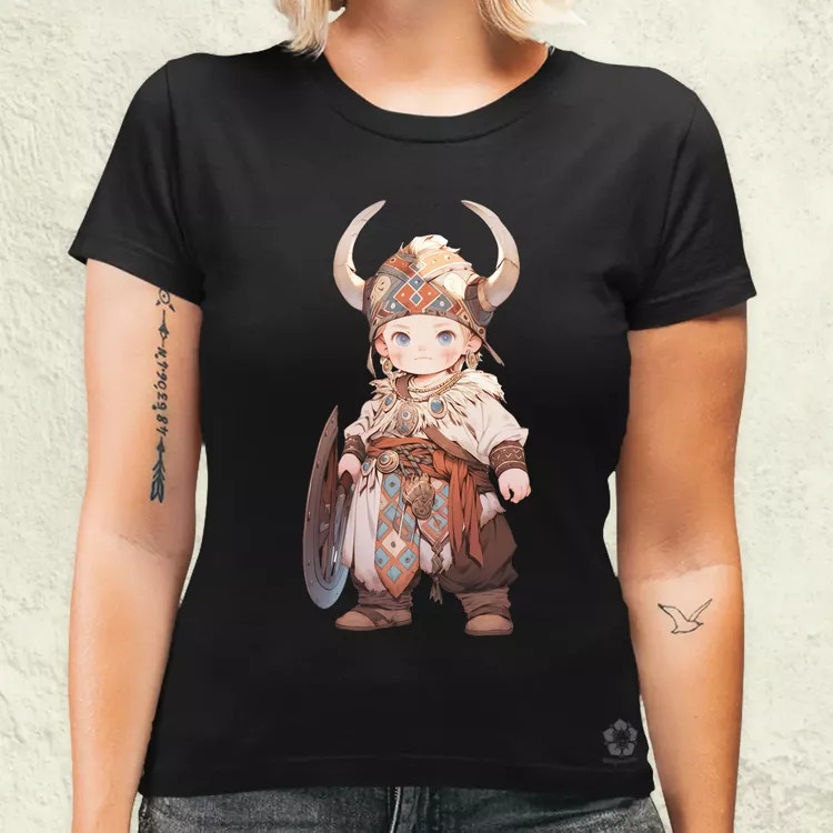 Chibi viking srác v1 női póló
