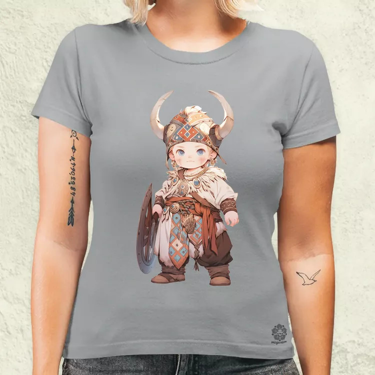 Chibi viking srác v1 női póló