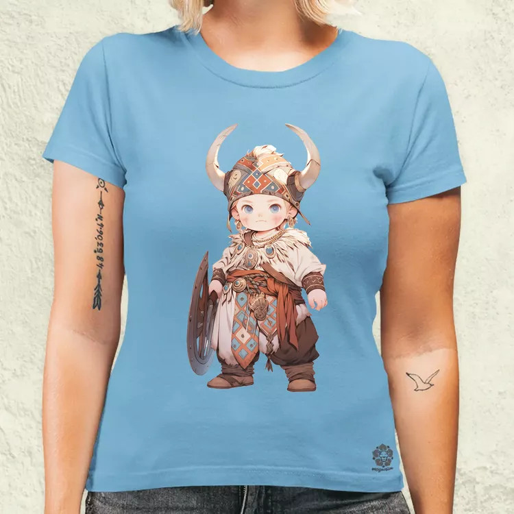 Chibi viking srác v1 női póló