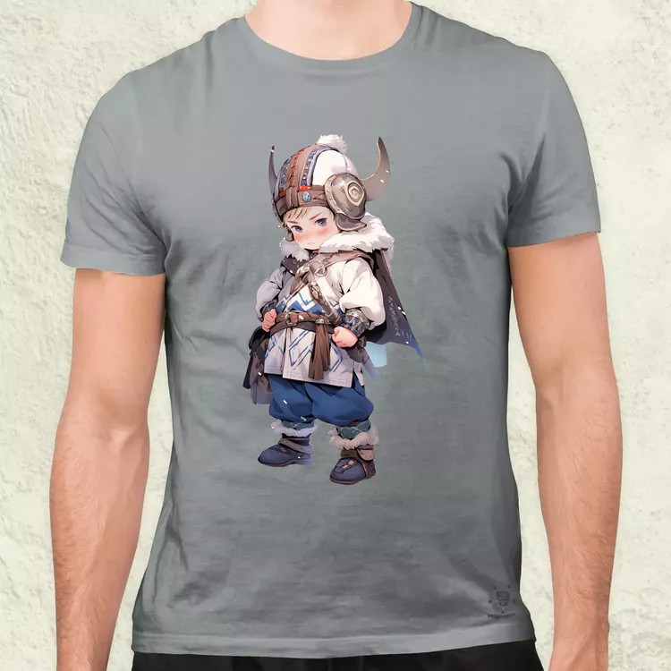 Chibi viking srác v2 férfi póló