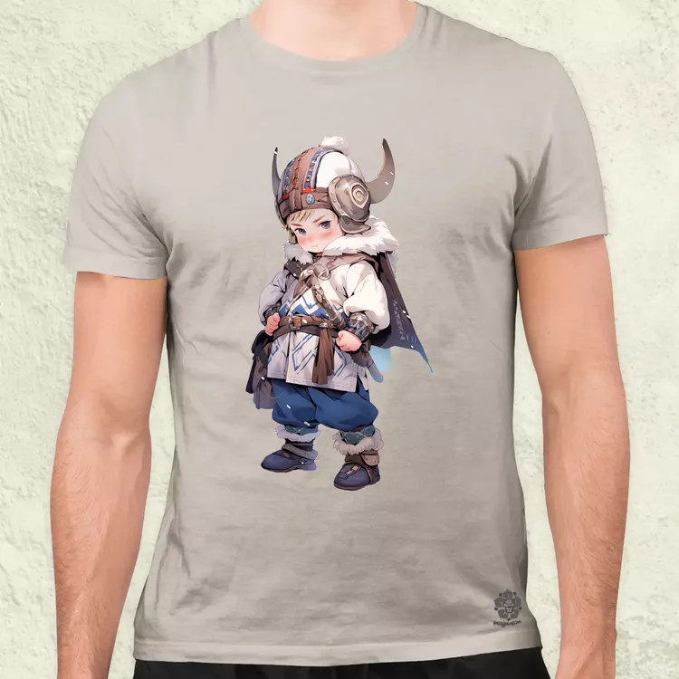 Chibi viking srác v2 férfi póló