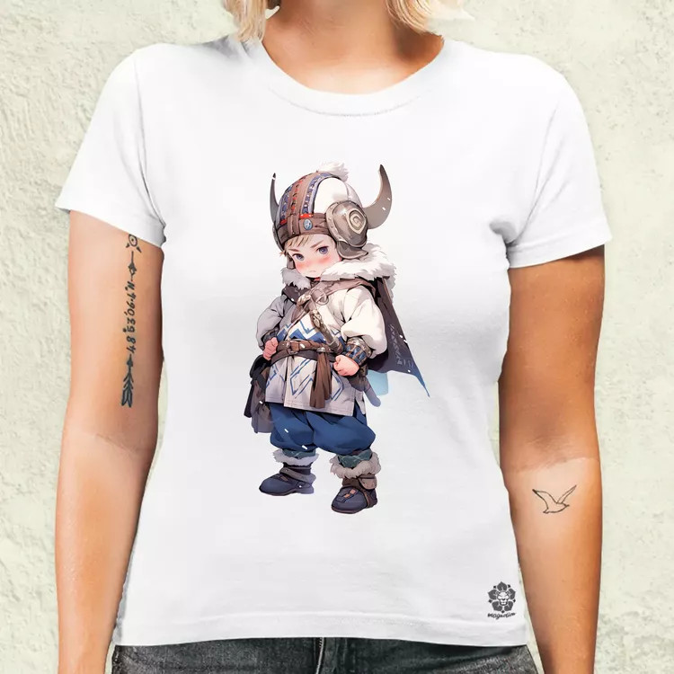Chibi viking srác v2 női póló