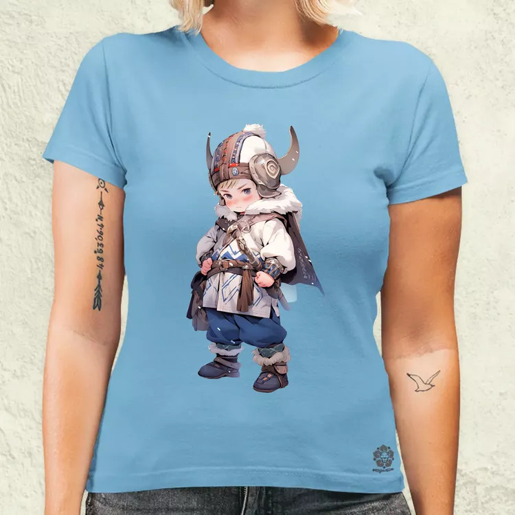 Chibi viking srác v2 női póló
