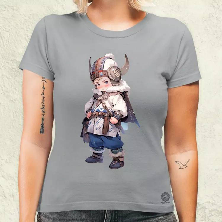 Chibi viking srác v2 női póló