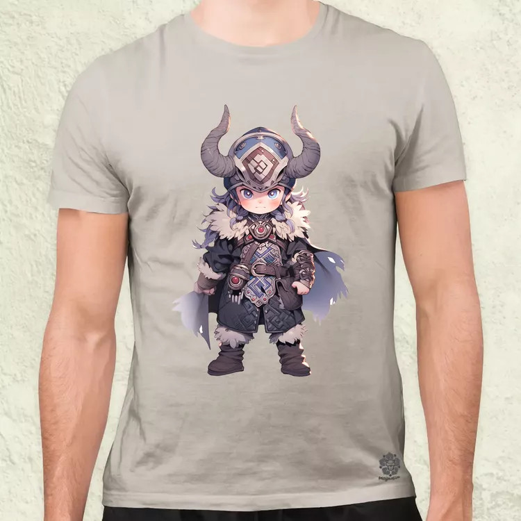 Chibi viking srác v3 férfi póló