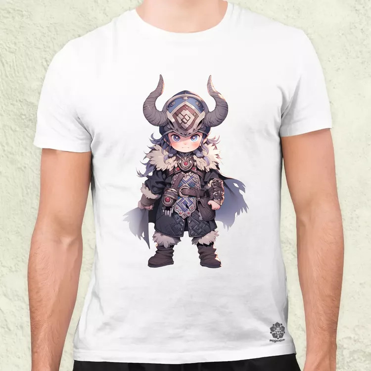 Chibi viking srác v3 férfi póló