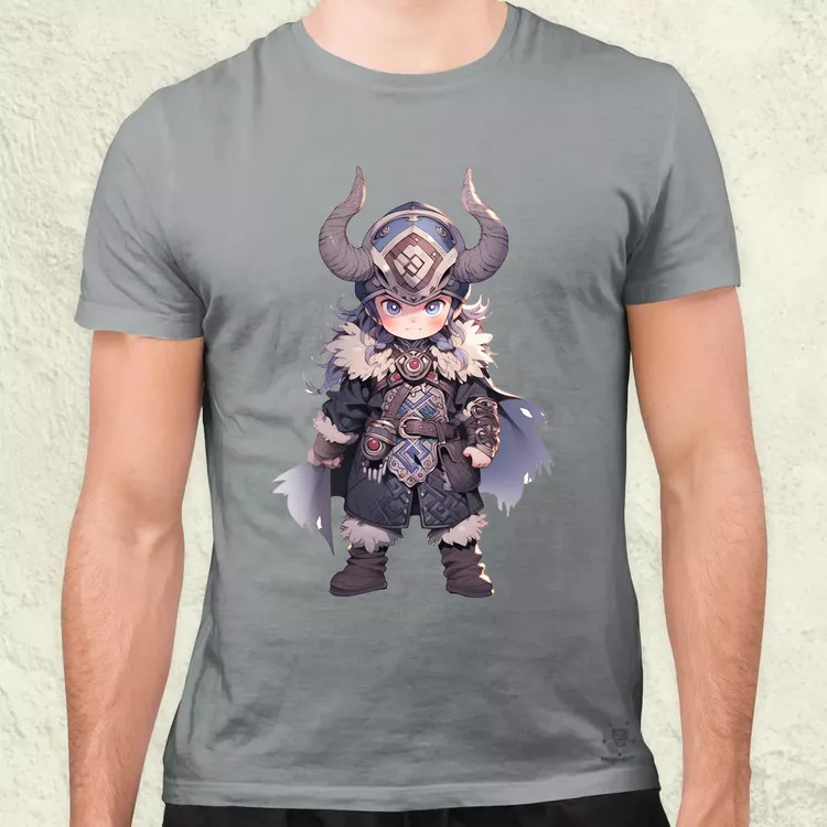 Chibi viking srác v3 férfi póló