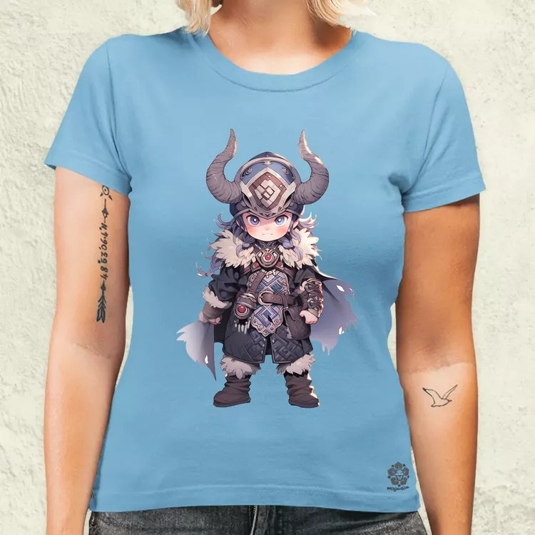 Chibi viking srác v3 női póló