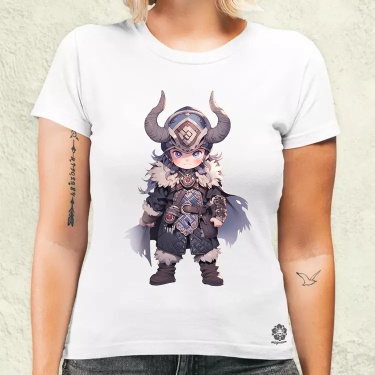 Chibi viking srác v3 női póló