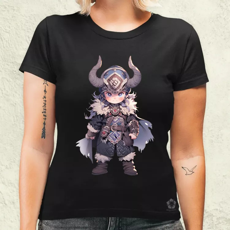 Chibi viking srác v3 női póló