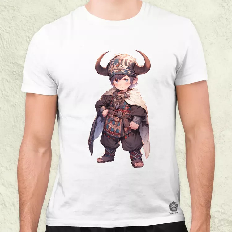 Chibi viking srác v4 férfi póló