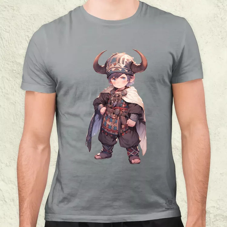 Chibi viking srác v4 férfi póló