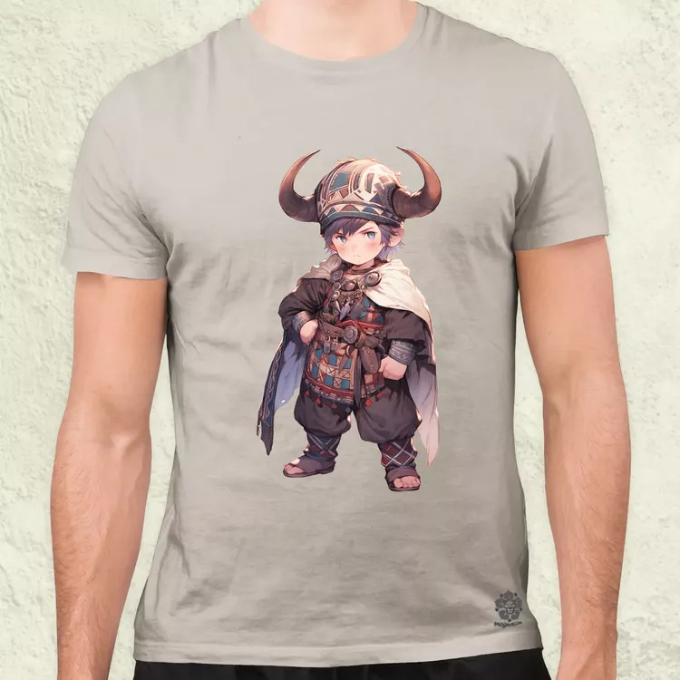 Chibi viking srác v4 férfi póló