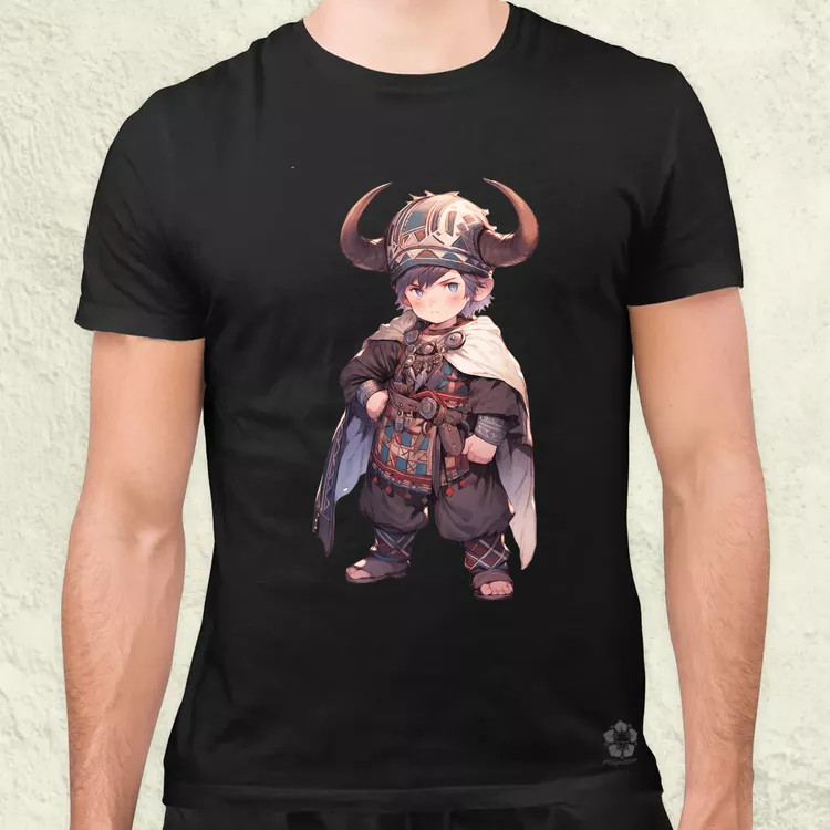 Chibi viking srác v4 férfi póló