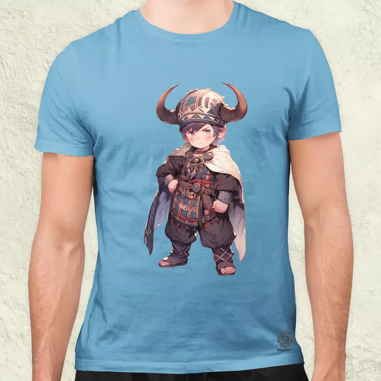 Chibi viking srác v4 férfi póló