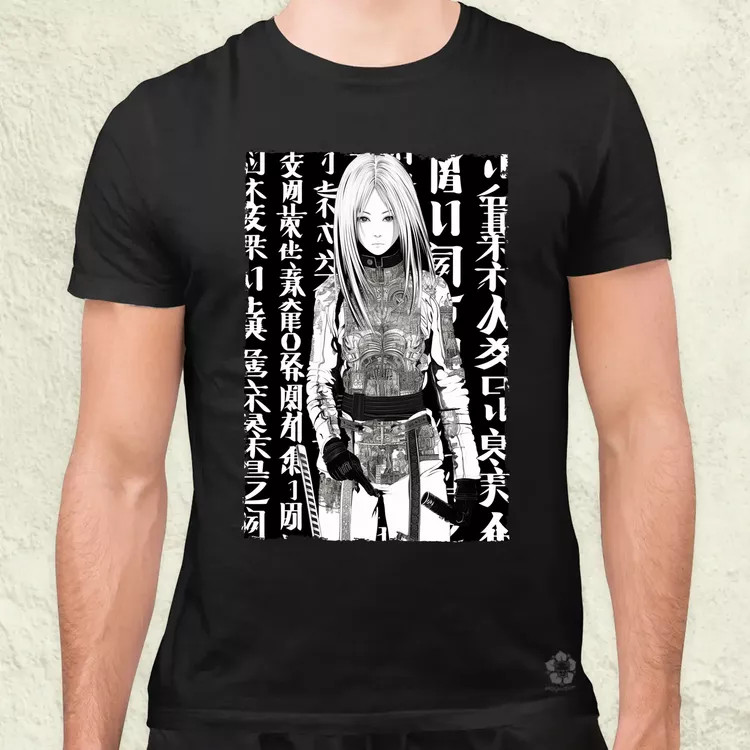 Cyberpunk manga lány v1 férfi póló