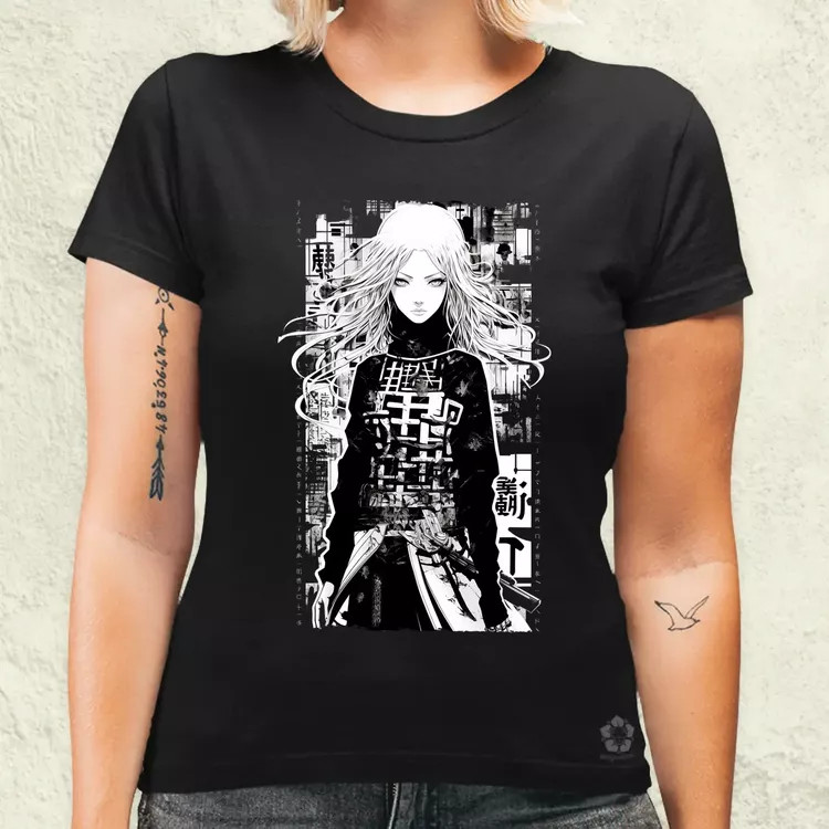 Cyberpunk manga lány v2 női póló