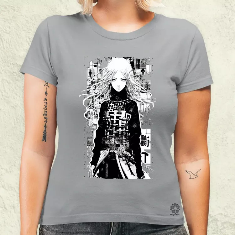Cyberpunk manga lány v2 női póló