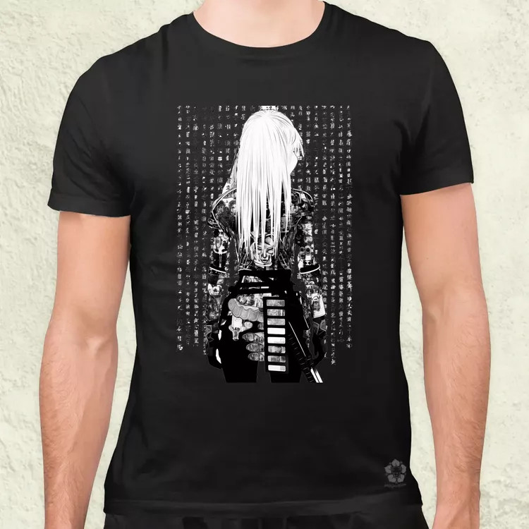 Cyberpunk manga lány v3 férfi póló