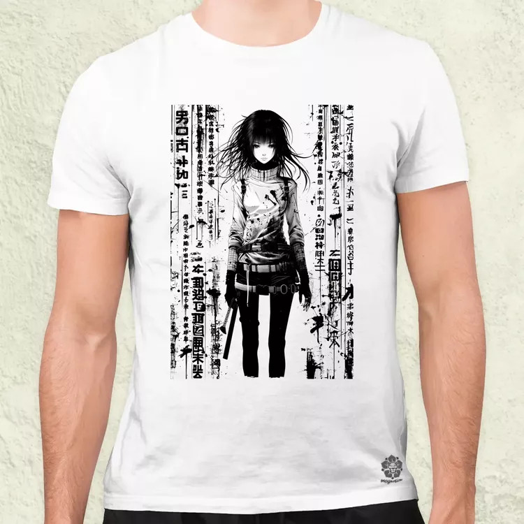 Cyberpunk manga lány v6 férfi póló