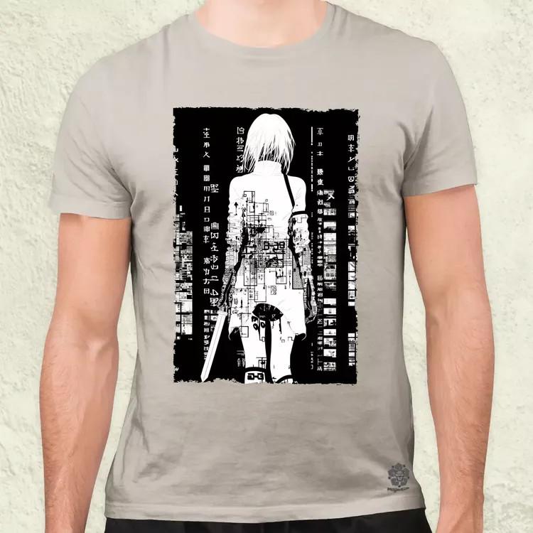 Cyberpunk manga lány v7 férfi póló