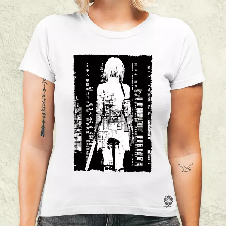 Cyberpunk manga lány v7 női póló