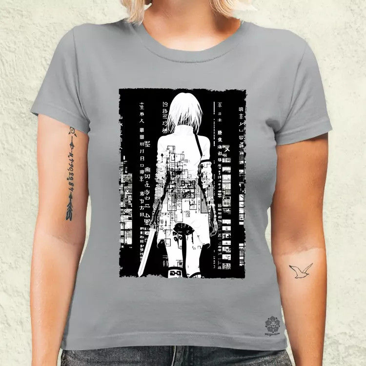 Cyberpunk manga lány v7 női póló