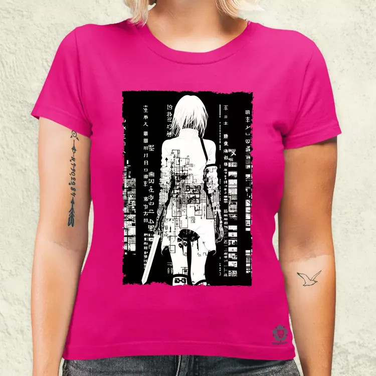 Cyberpunk manga lány v7 női póló