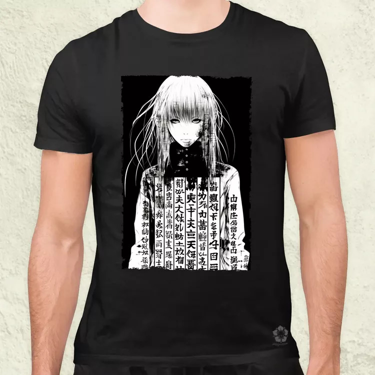 Cyberpunk manga lány v8 férfi póló