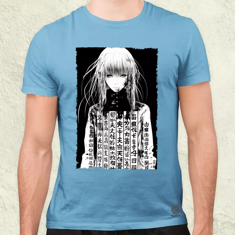 Cyberpunk manga lány v8 férfi póló