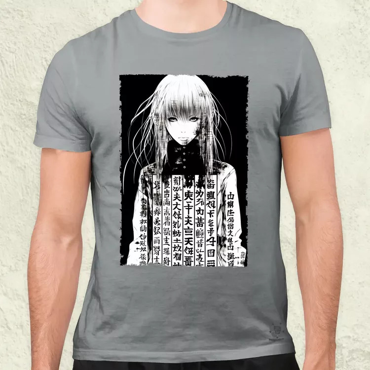 Cyberpunk manga lány v8 férfi póló