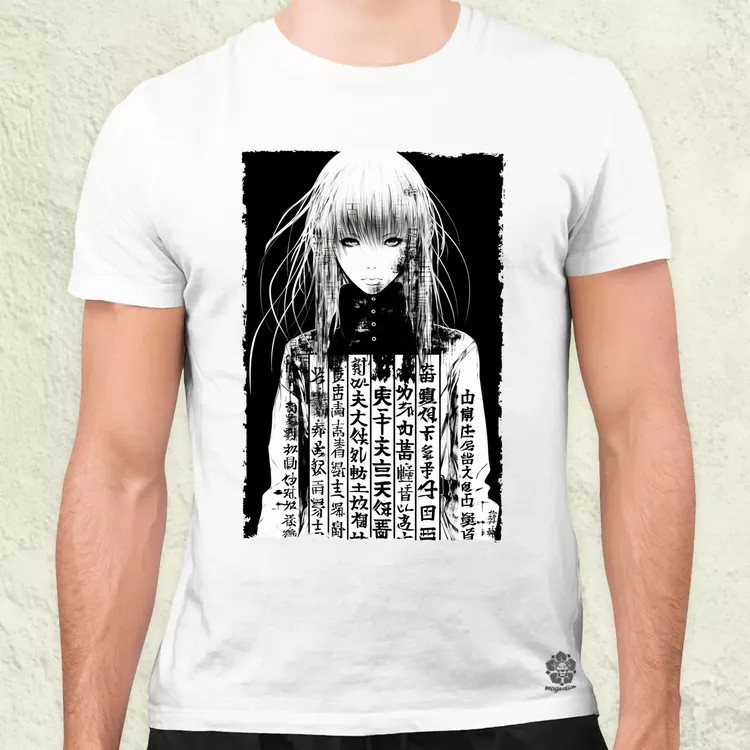 Cyberpunk manga lány v8 férfi póló