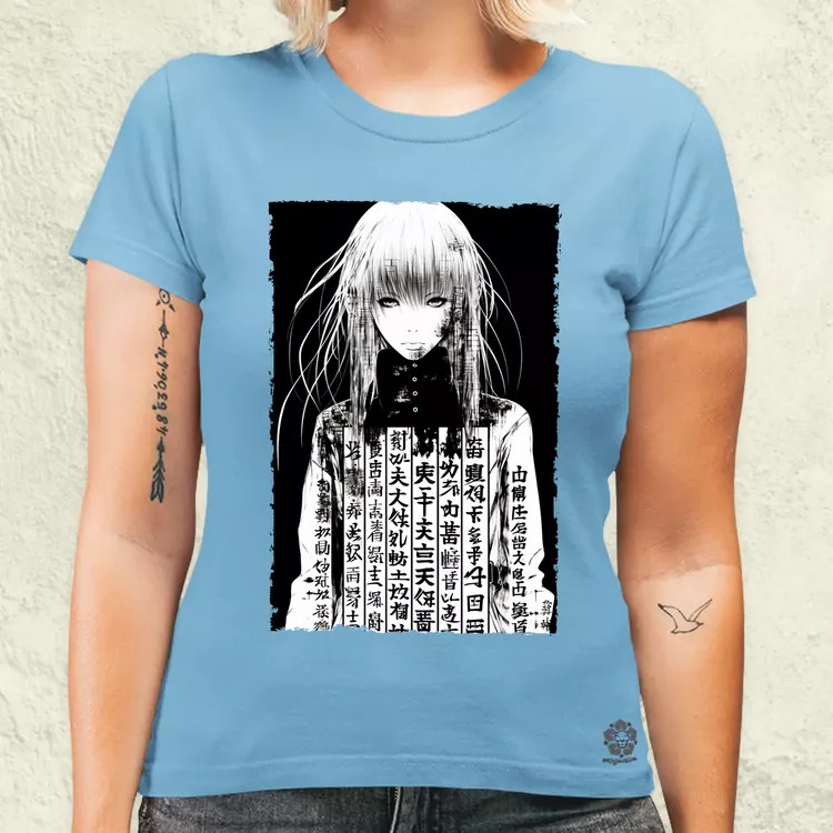 Cyberpunk manga lány v8 női póló