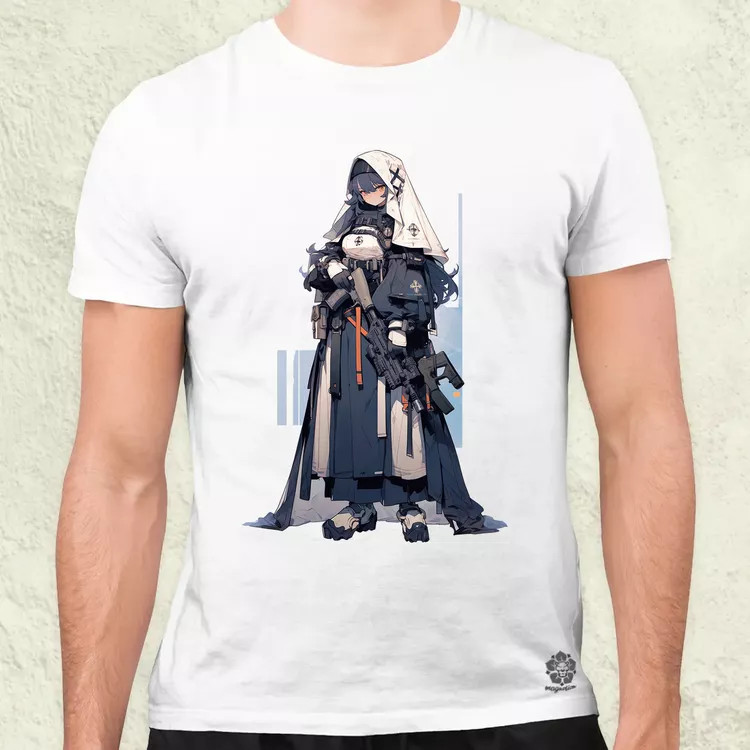 Dieselpunk anime apáca v1 férfi póló