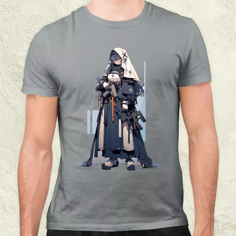Dieselpunk anime apáca v1 férfi póló