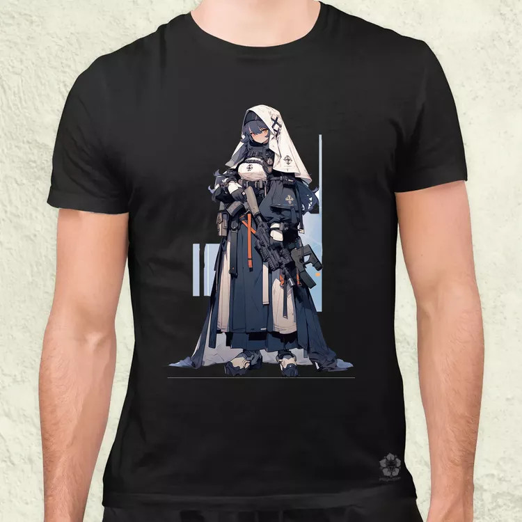 Dieselpunk anime apáca v1 férfi póló