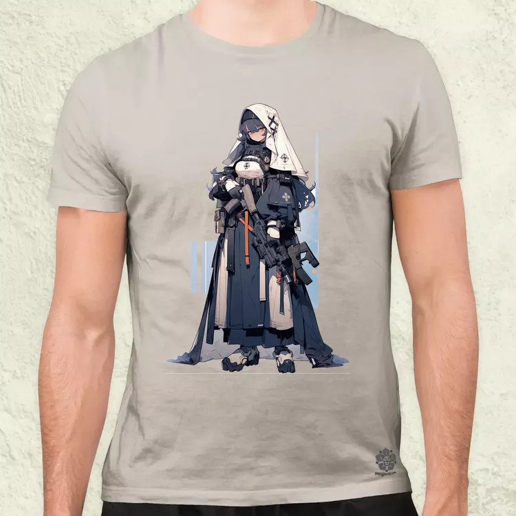 Dieselpunk anime apáca v1 férfi póló