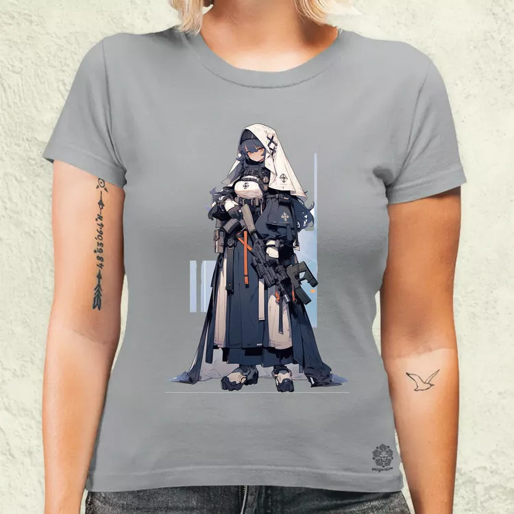 Dieselpunk anime apáca v1 női póló
