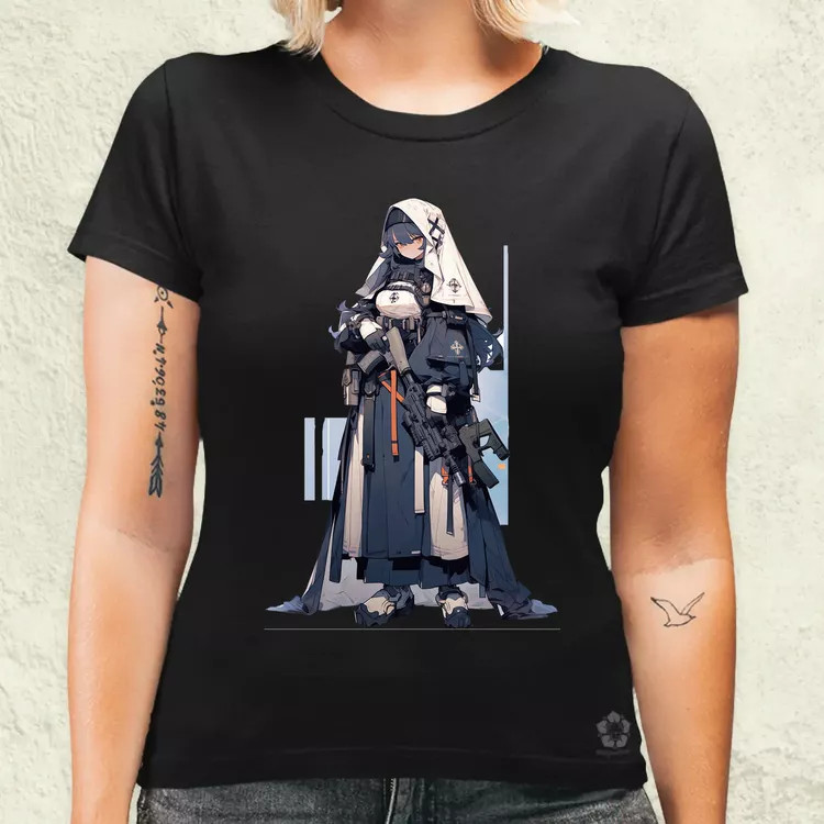 Dieselpunk anime apáca v1 női póló
