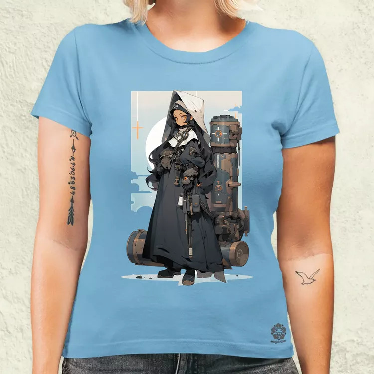 Dieselpunk anime apáca v3 női póló