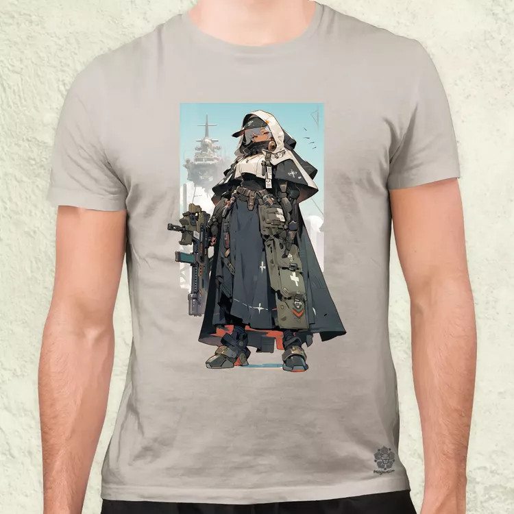 Dieselpunk anime apáca v4 férfi póló