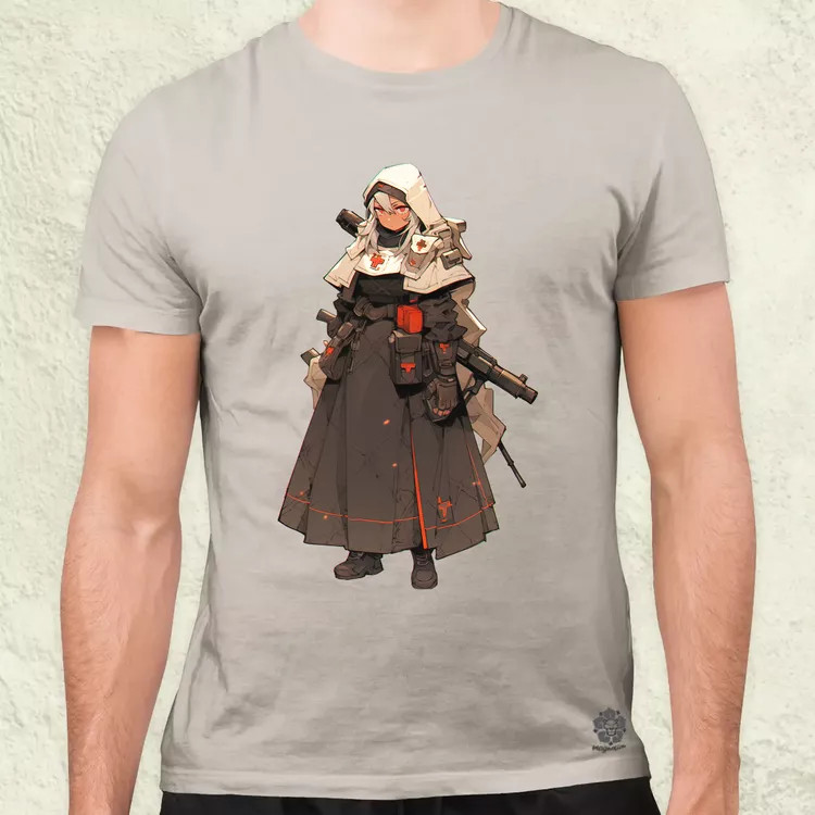 Dieselpunk anime apáca v6 férfi póló