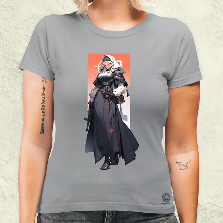 Dieselpunk anime apáca v7 női póló