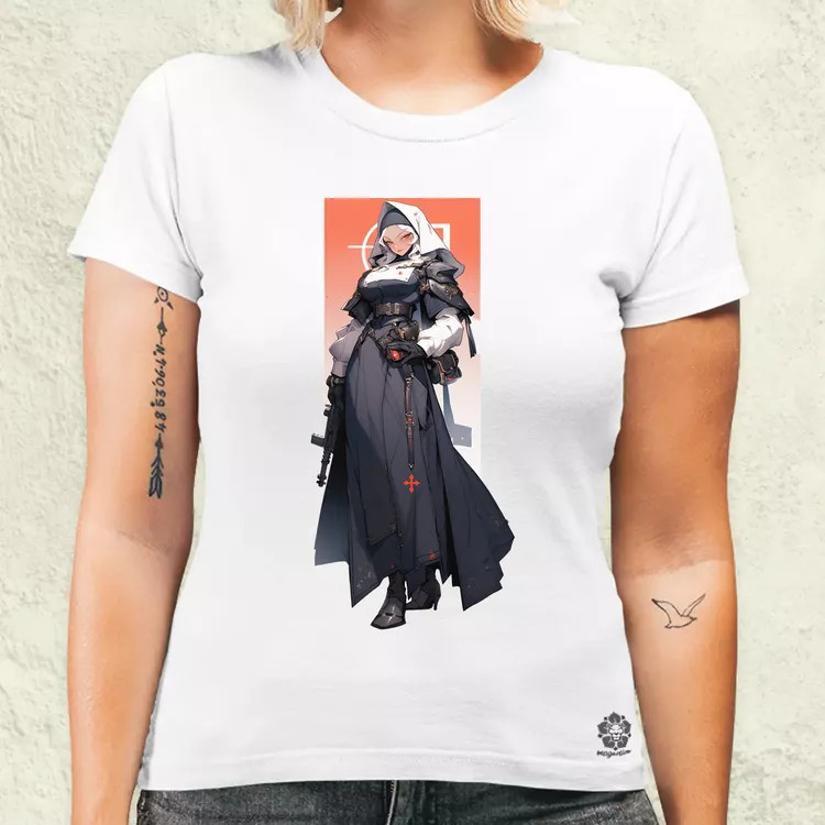Dieselpunk anime apáca v7 női póló