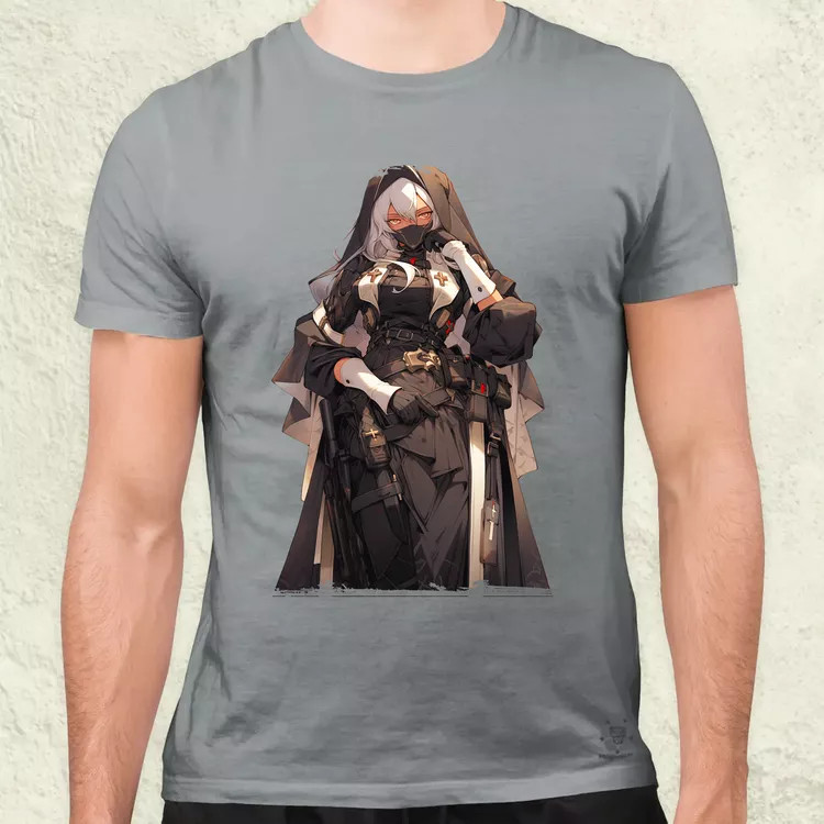 Dieselpunk anime apáca v8 férfi póló