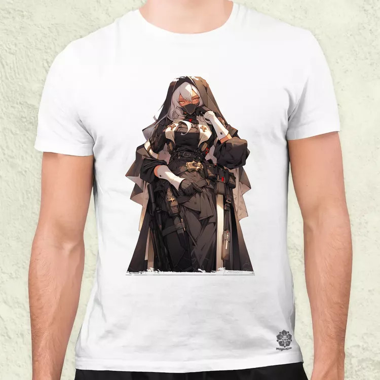 Dieselpunk anime apáca v8 férfi póló