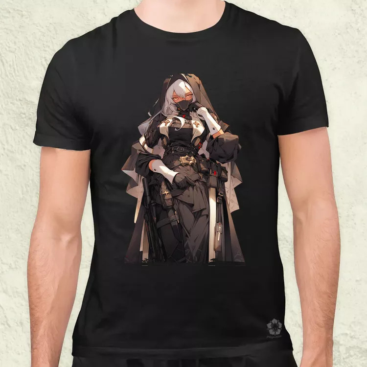 Dieselpunk anime apáca v8 férfi póló