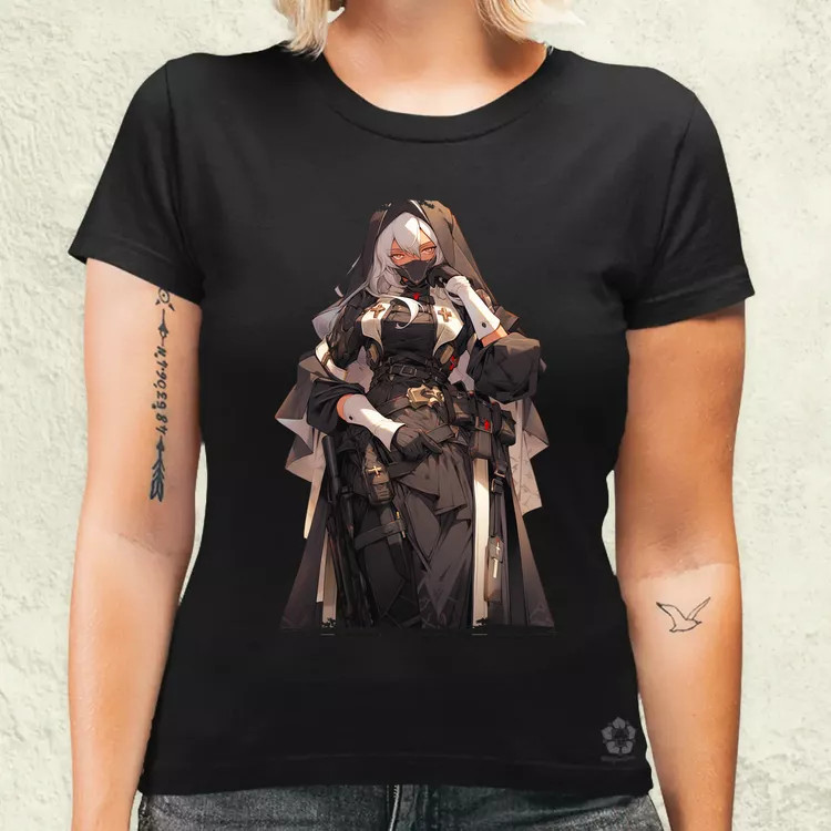 Dieselpunk anime apáca v8 női póló