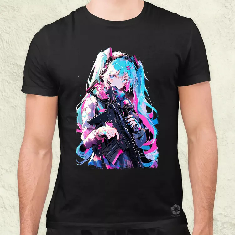 Hatsune Miku fanart v1 férfi póló