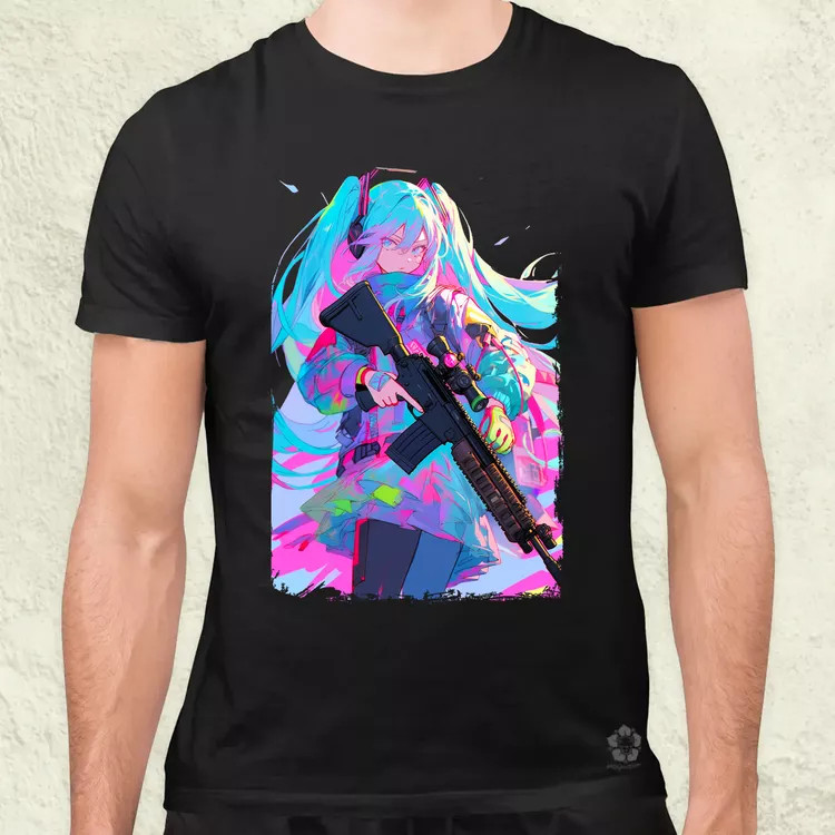 Hatsune Miku fanart v2 férfi póló